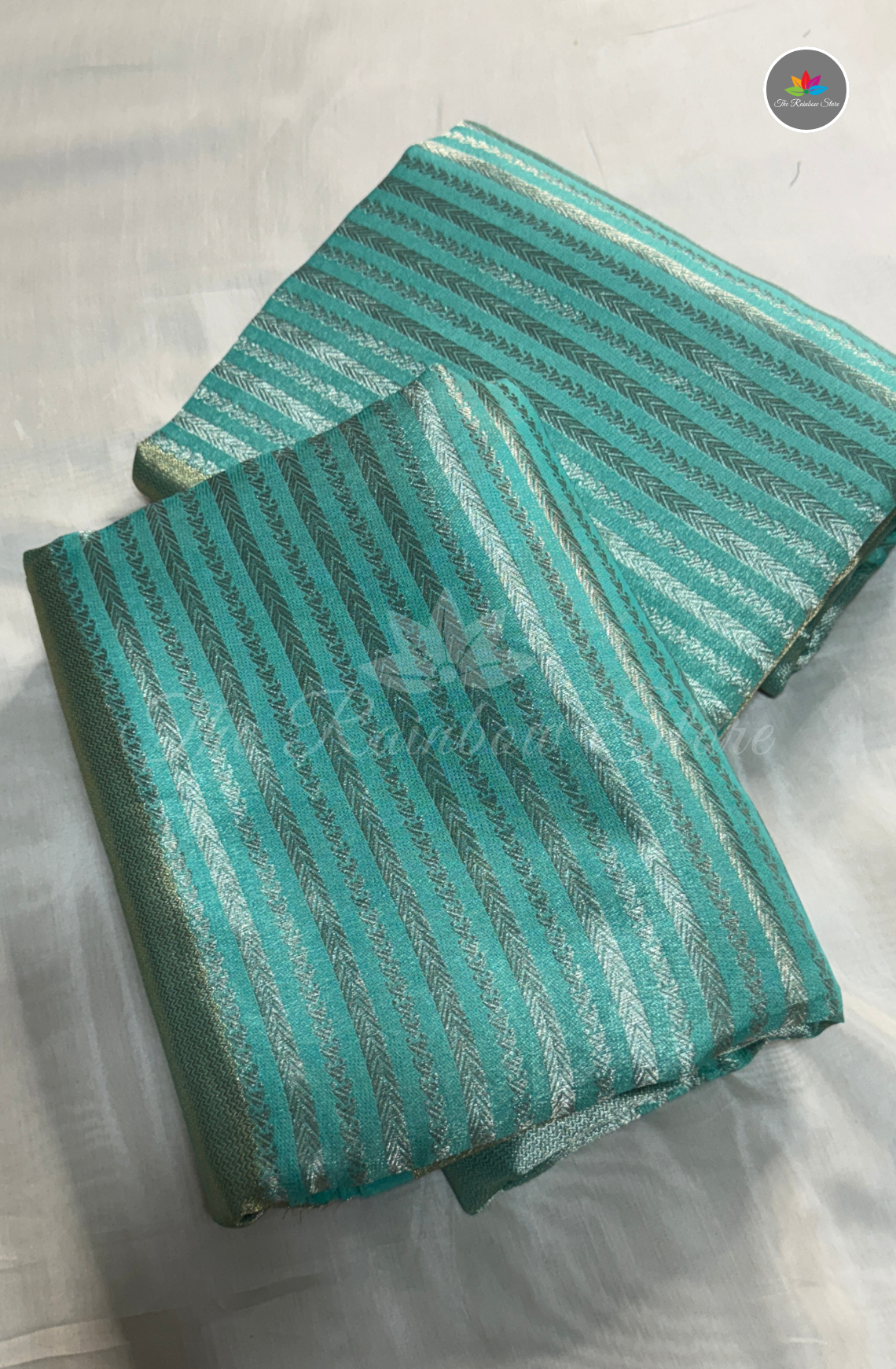 Banarasi Brocade Tissue Saree - Aqua Green