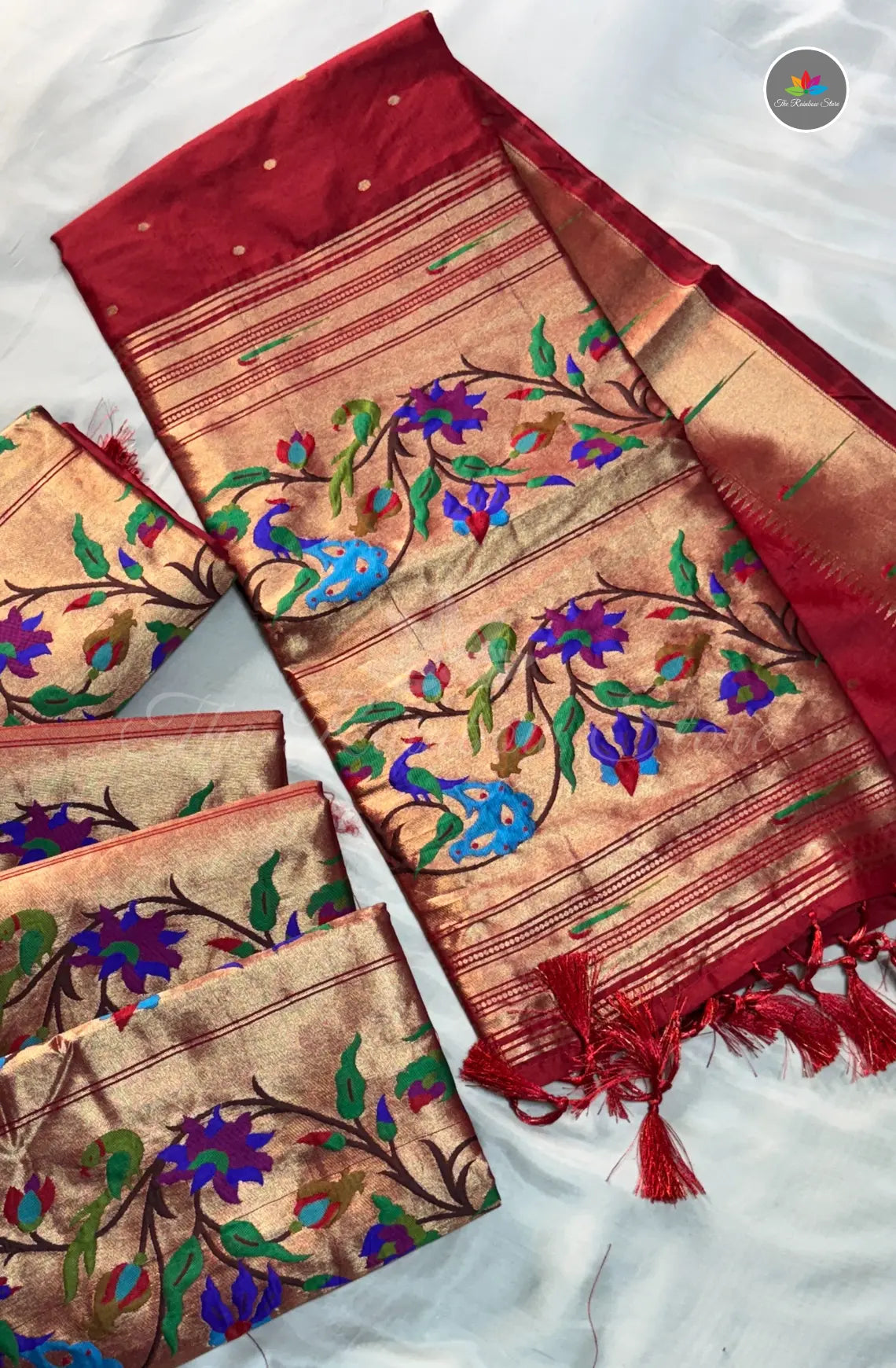 Pure Handloom Soft Silk - Red