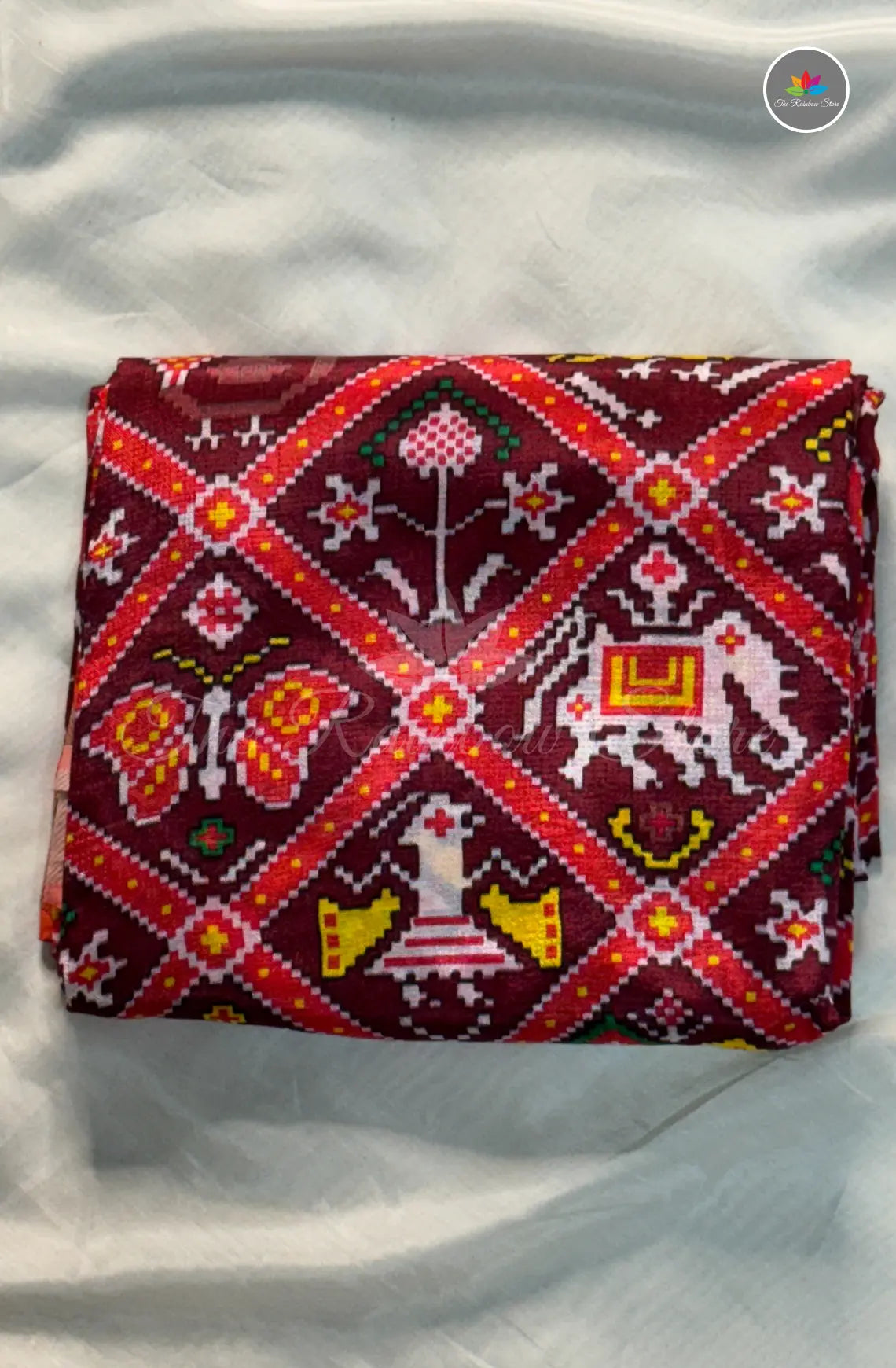 Premium Mangalagiri Pattu with Small Border - Maroon