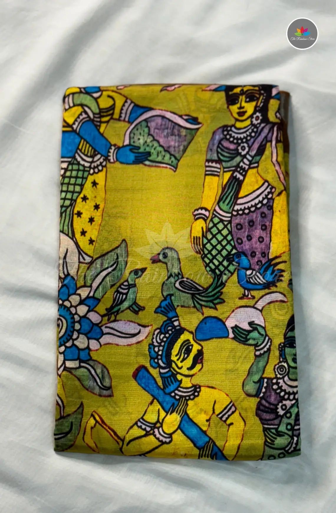 Premium Mangalagiri Pattu with Small Border - Yellow