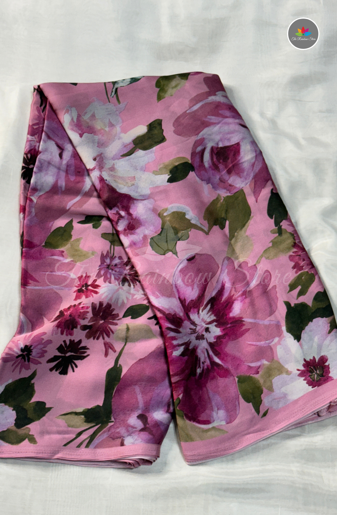 Premium Crepe Saree - Pink