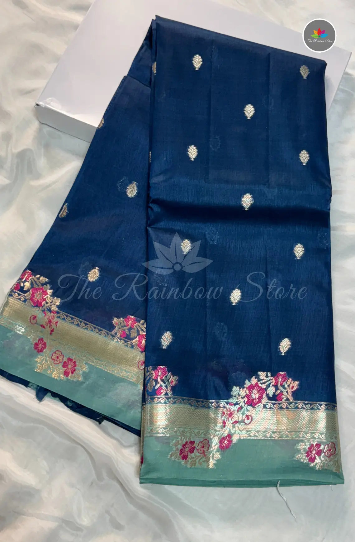 Premium Handloom Paper Silk - Blue