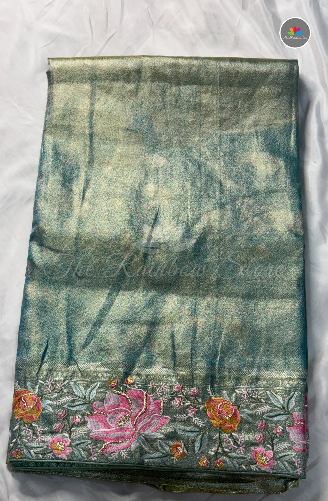 Premium Kanchi Pattu Saree with Embroidery - Blue