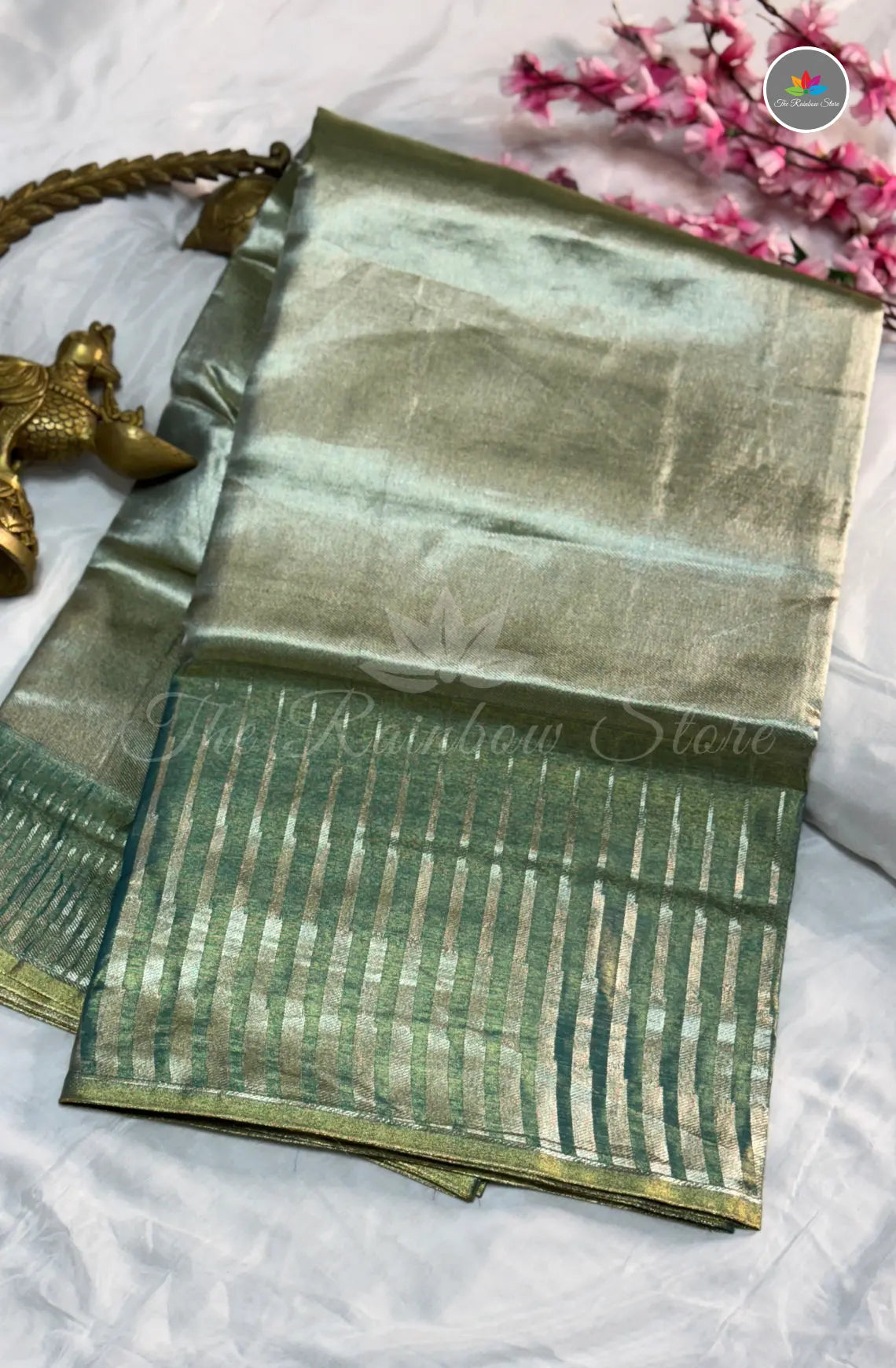 Premium Kanchi Tissue Pattu Saree - Blue