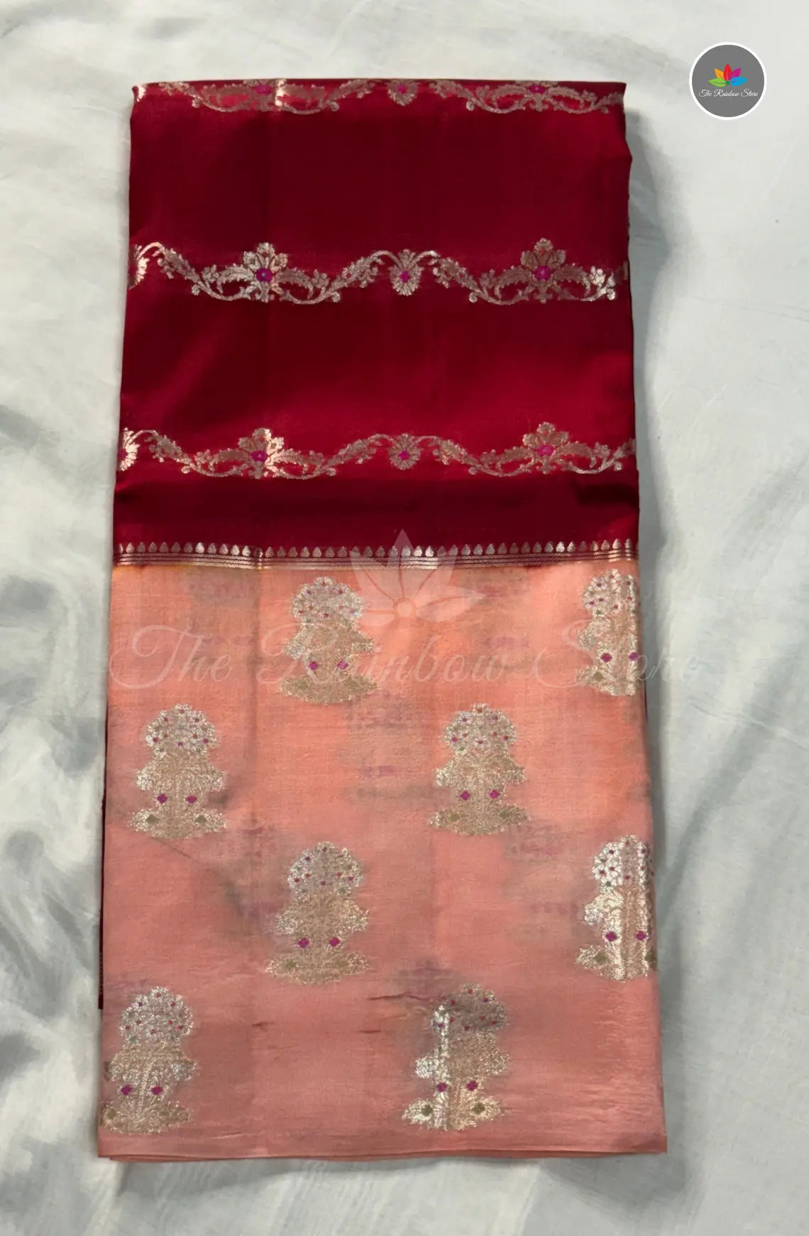 Premium Puna Silk Saree - Red