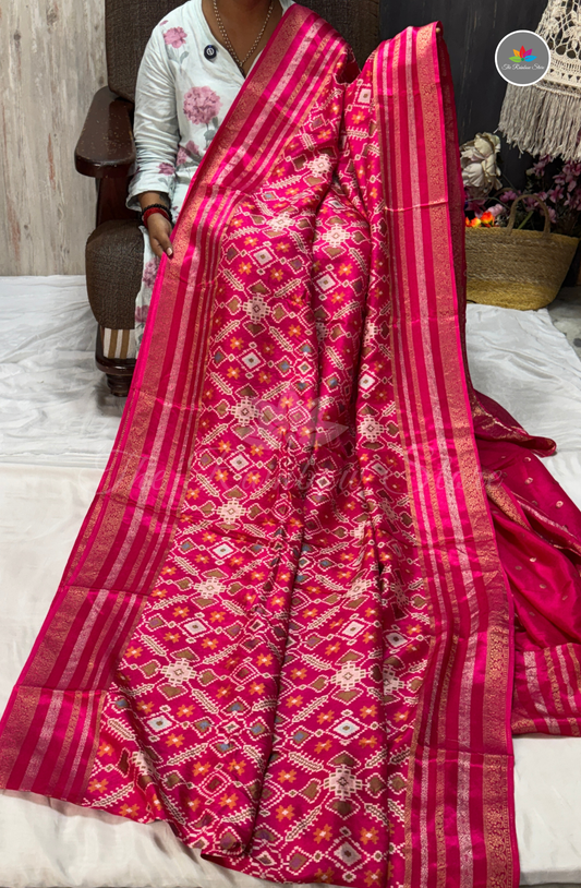 Pure Patola Saree - Rani Pink
