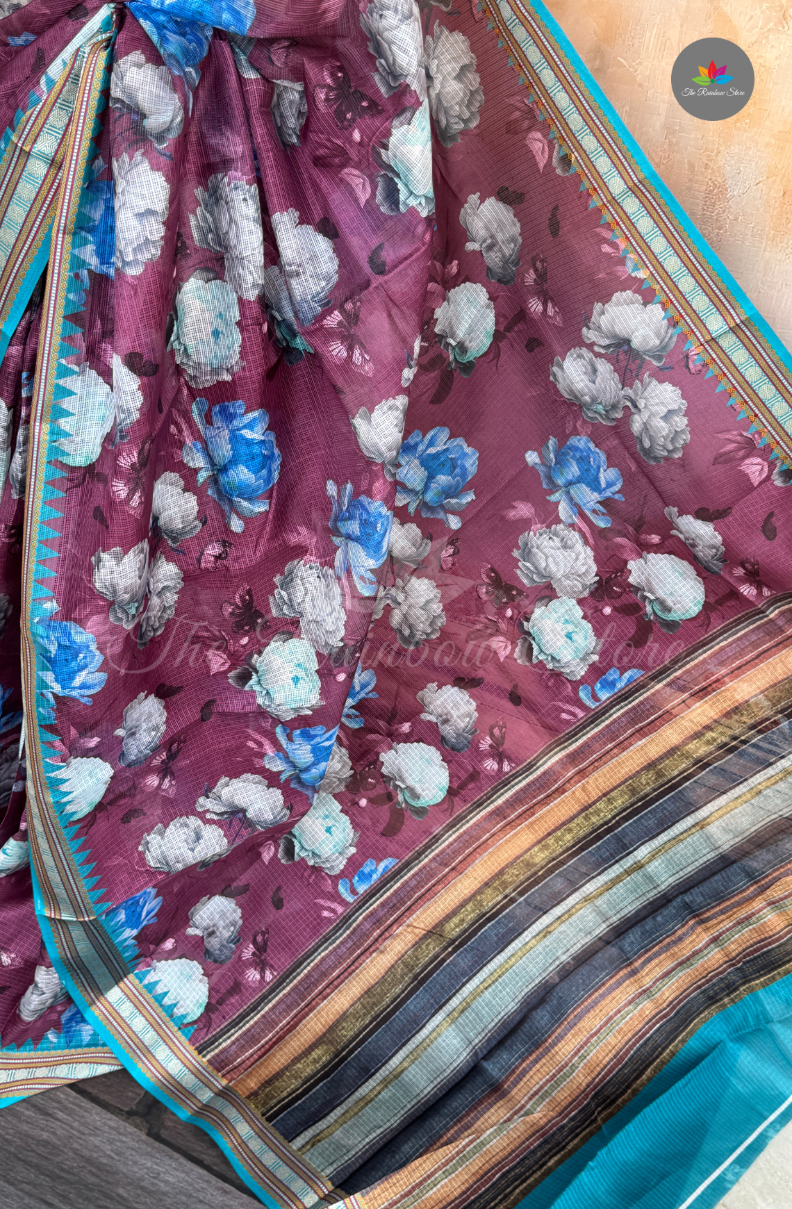 Kota Silk Saree - Wine Plum