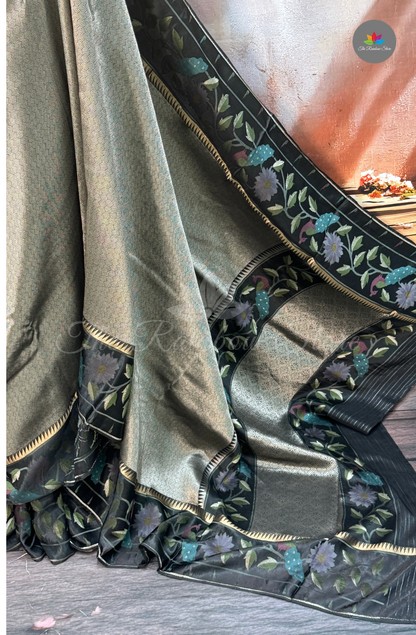 Brocade Pattu Saree - Sage Green