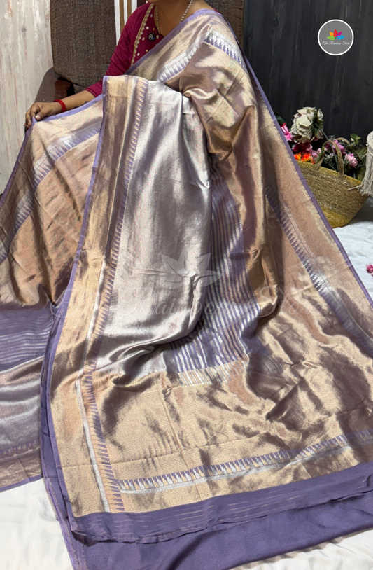 Banarasi Brocade Tissue Saree - Lavender