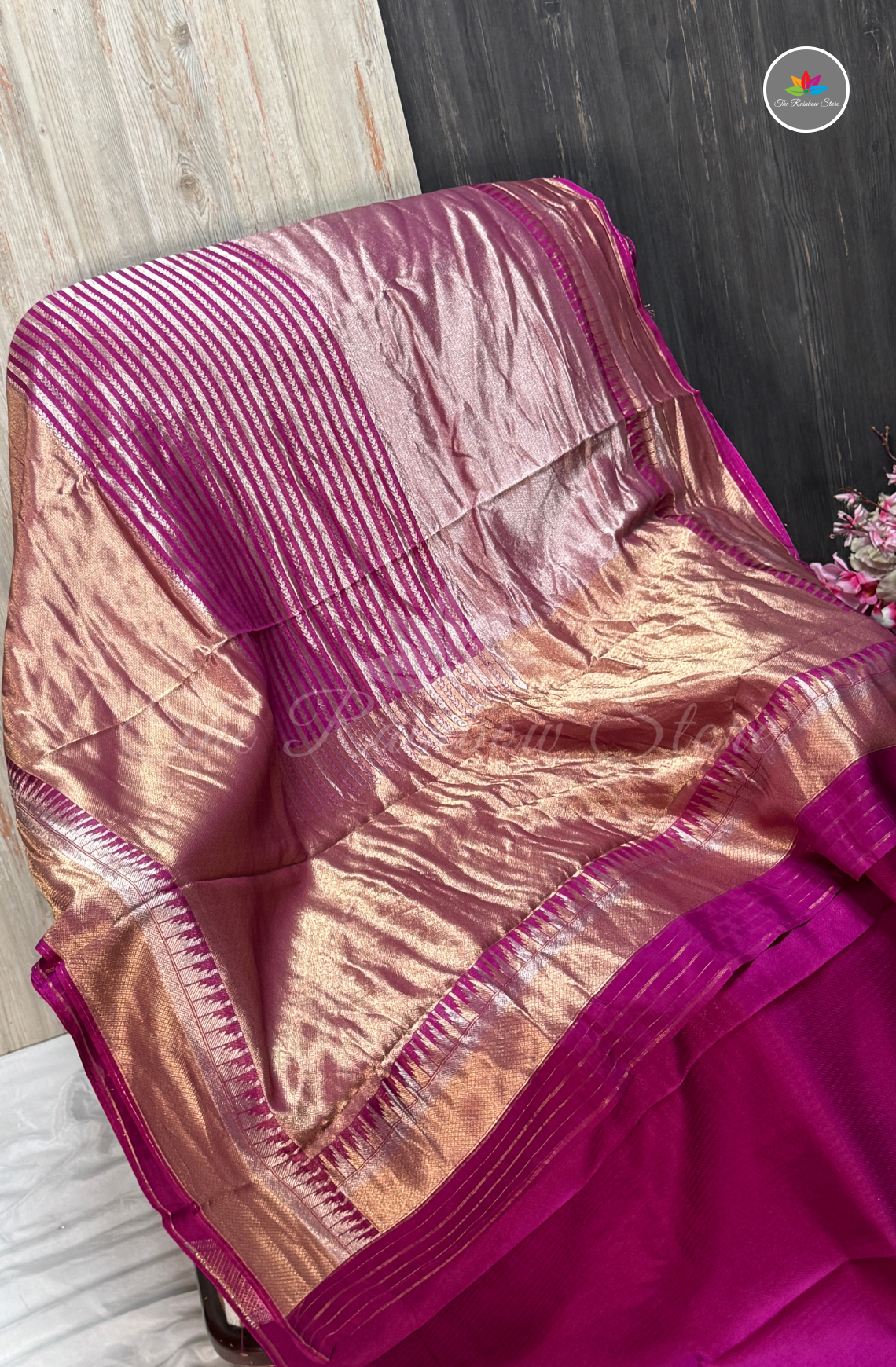 Banarasi Brocade Tissue Saree - Magenta