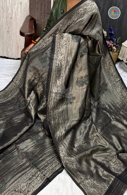 Banarasi Tissue Brocade Saree - Black