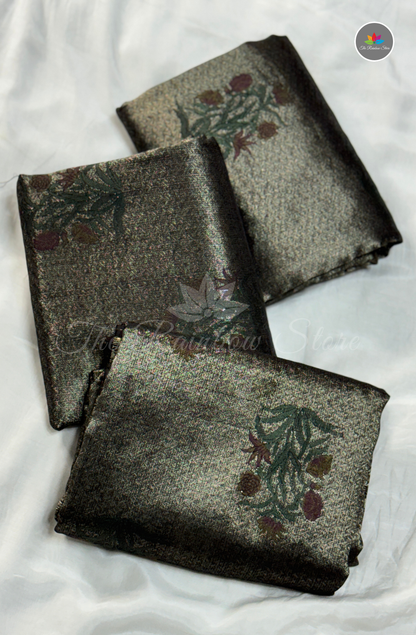 Banarasi Tissue Brocade Saree - Black