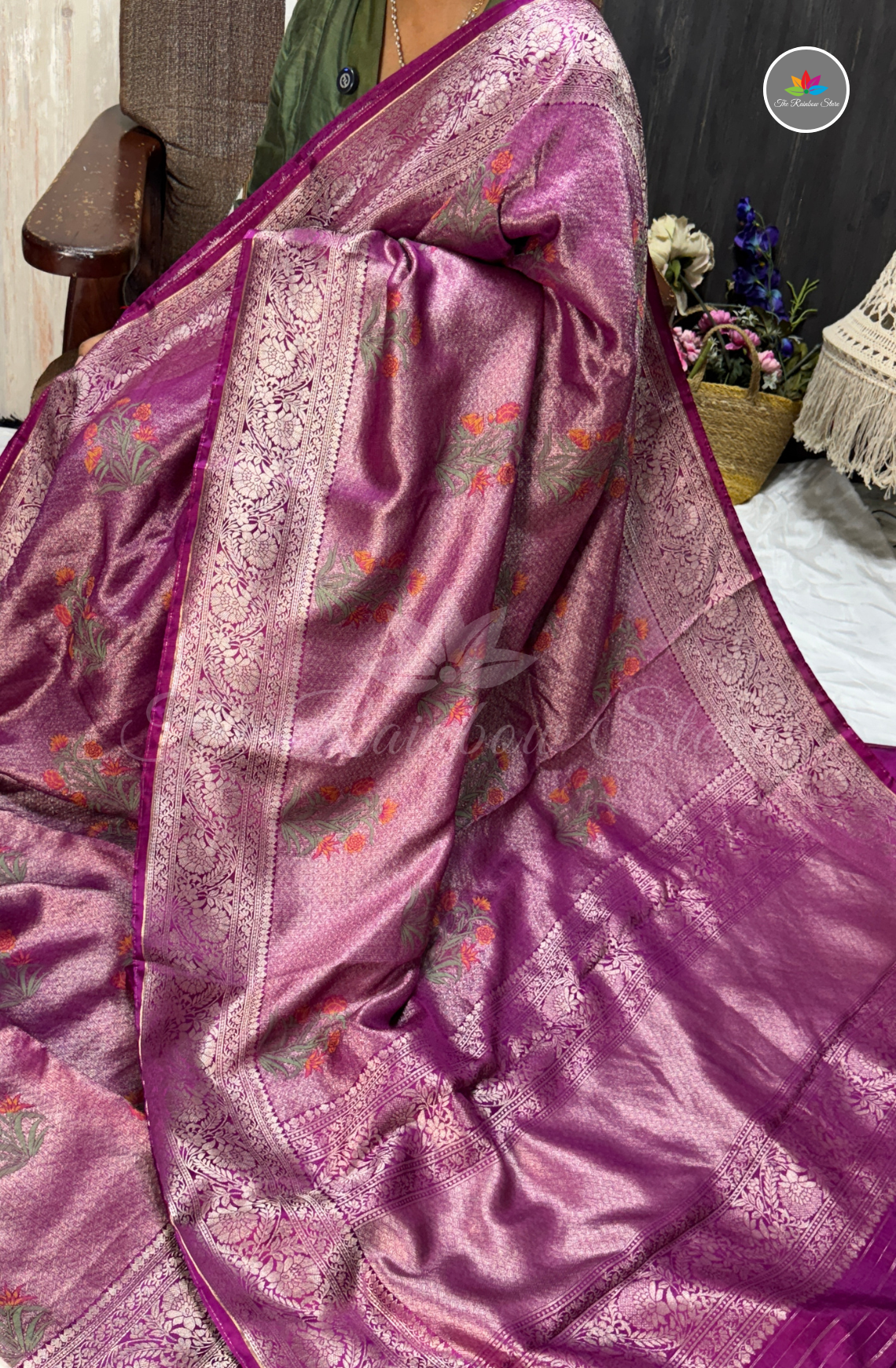 Banarasi Tissue Brocade Saree - Purple