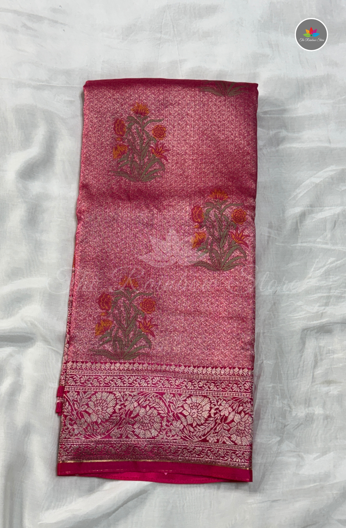 Banarasi Tissue Brocade Saree - Rose Pink