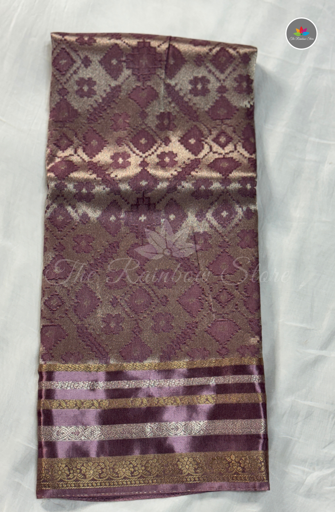 Brocade Patola Tissue Saree - Mauve Pink