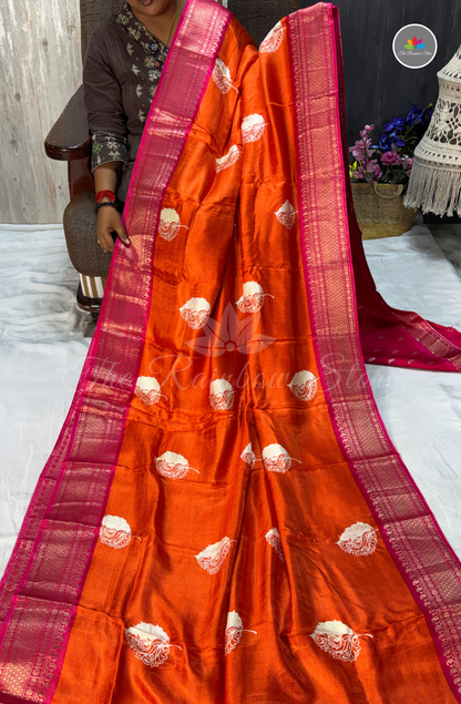 Mysore Crepe Silk - Burnt Orange