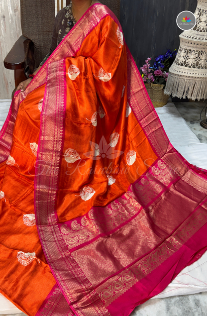 Mysore Crepe Silk - Burnt Orange