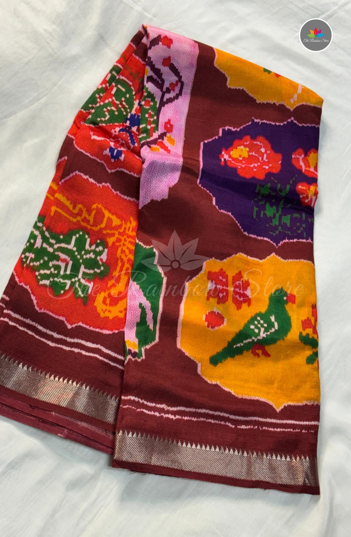 Mangalagiri Pattu Saree - Coffee Brown