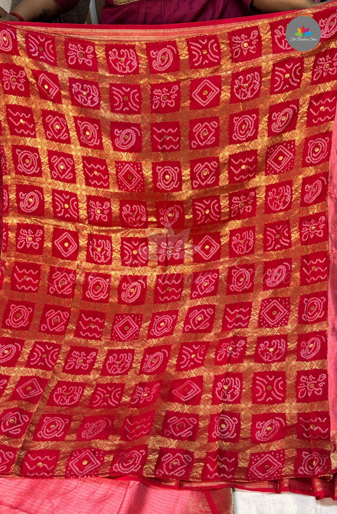 Crepe Silk  Saree - Coral Pink