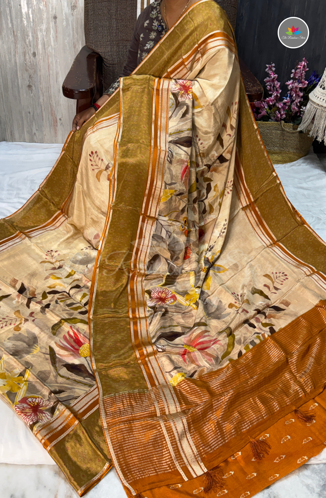 Mysore Crepe Silk - Cream Beige