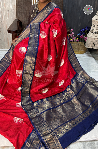 Mysore Crepe Silk - Crimson Red