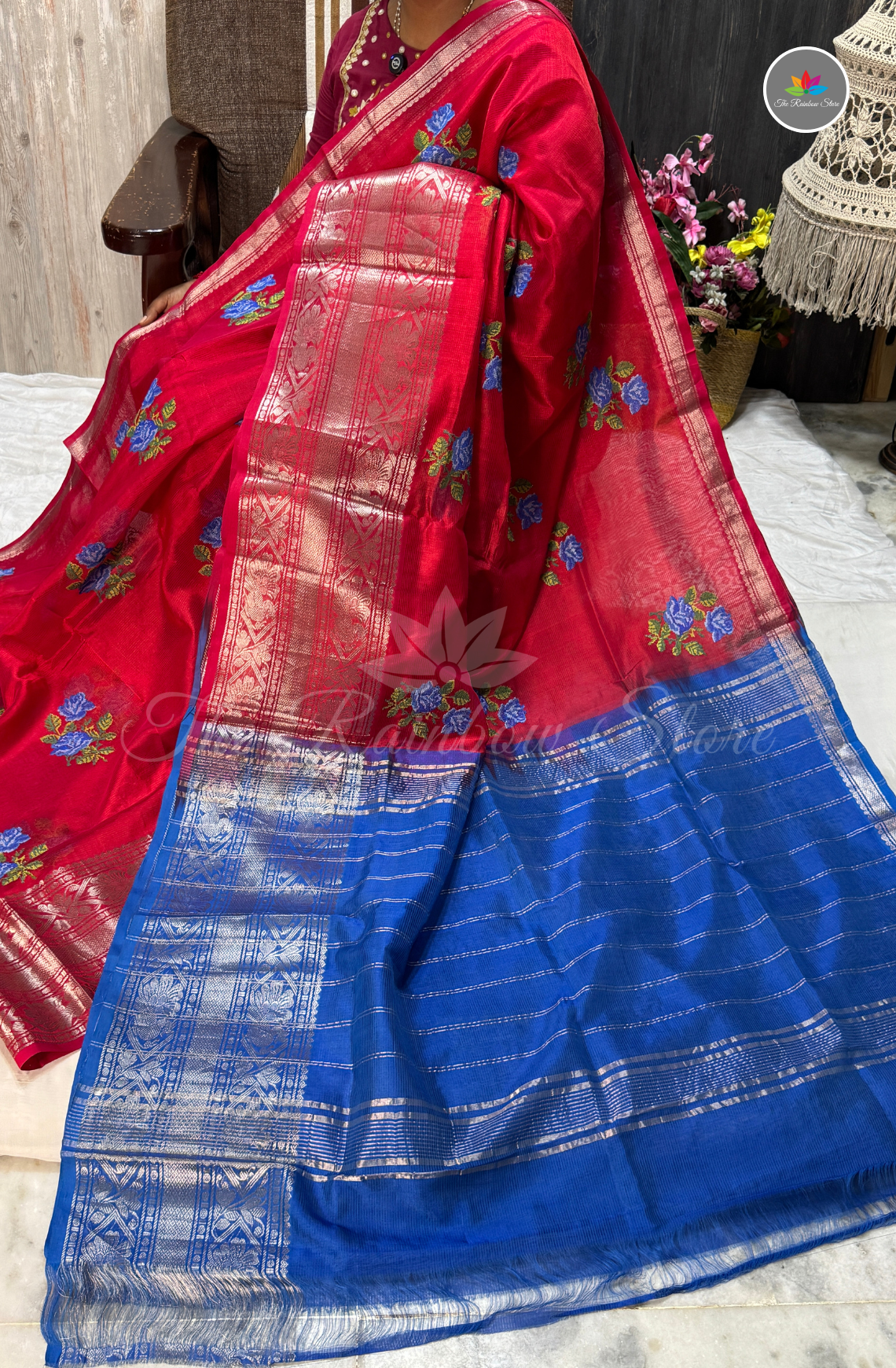 Mangalagiri Handloom Pattu Saree – Deep Fuchsia Pink