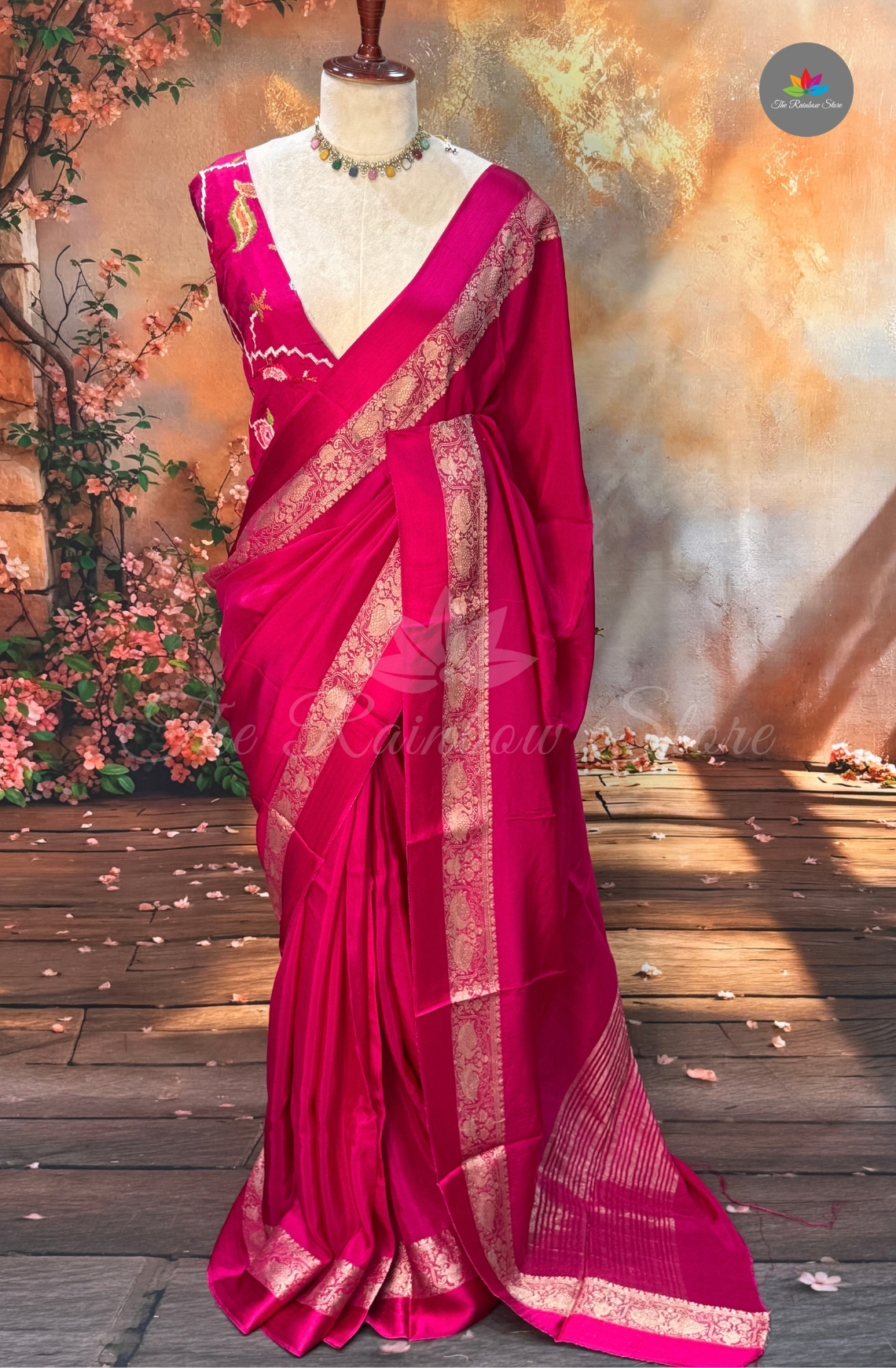 Mysore Silk Saree - Deep Magenta Pink