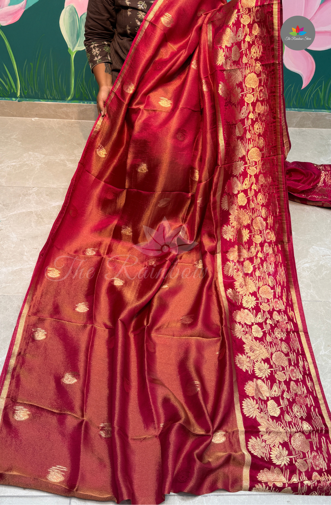Banarasi  Tissue Saree - Deep Magenta