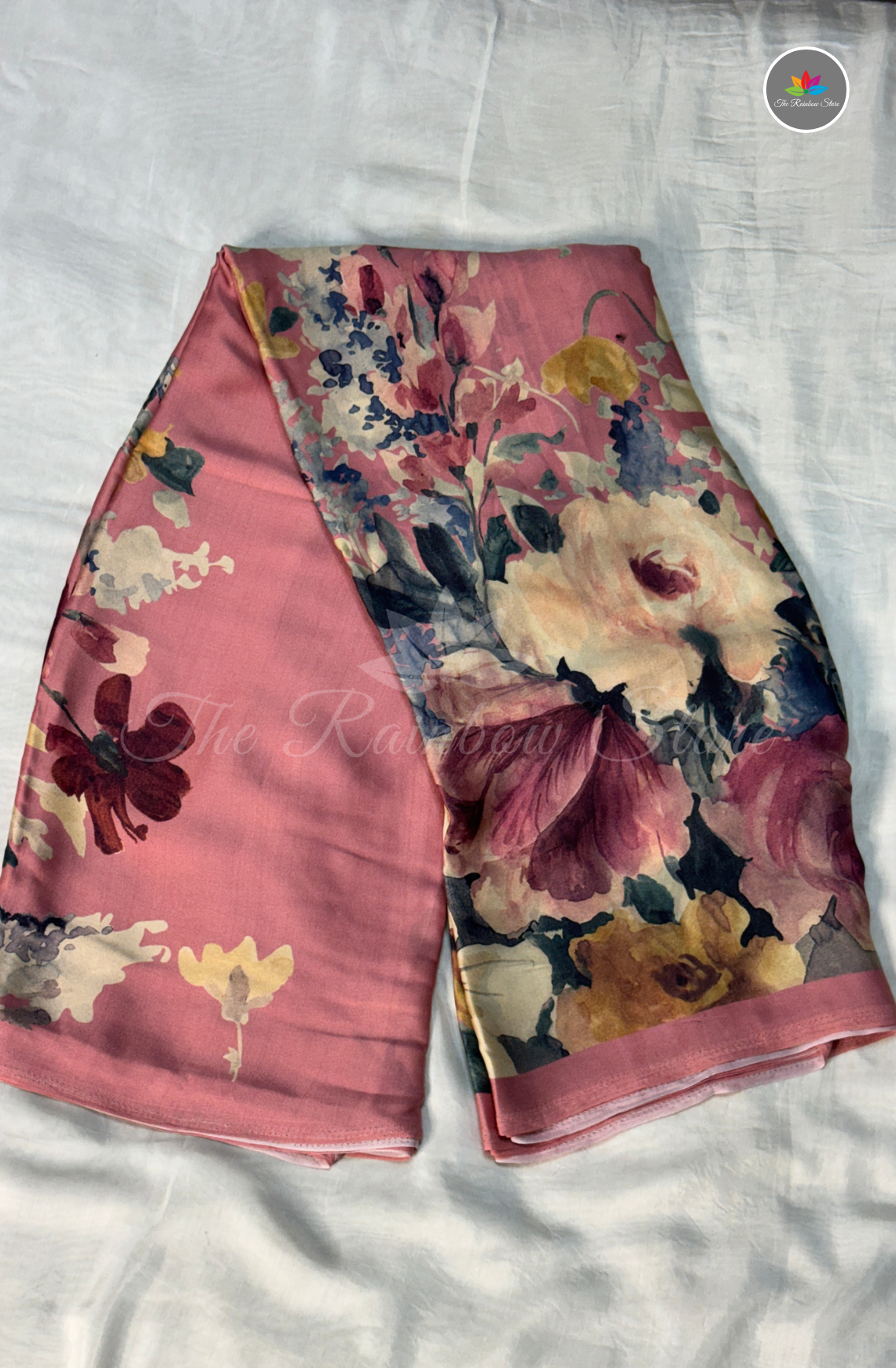 Mysore Crepe Saree - Dusty Rose Pink
