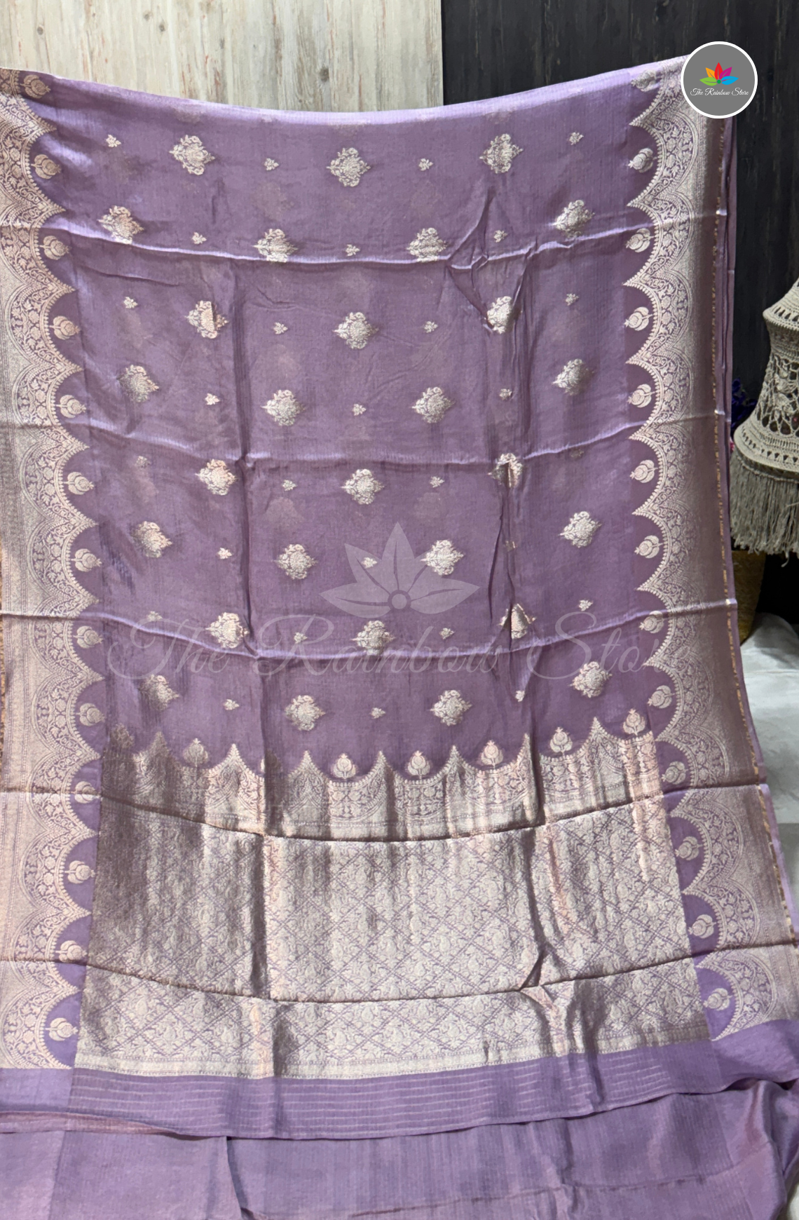 Manipur Kota Silk Saree - Graceful Lavender