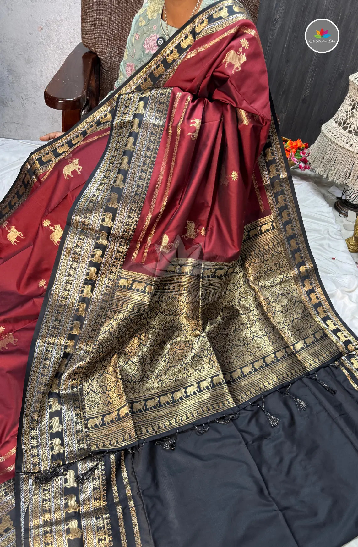 Handloom Kanchi Soft Silk Saree - Maroon