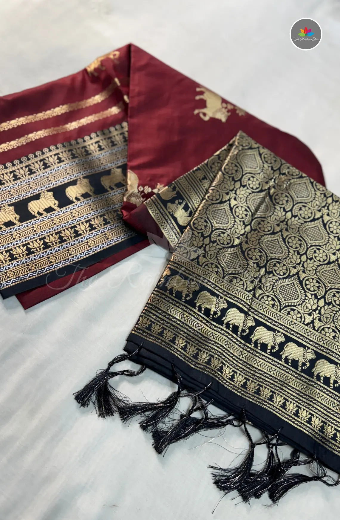 Handloom Kanchi Soft Silk Saree - Maroon