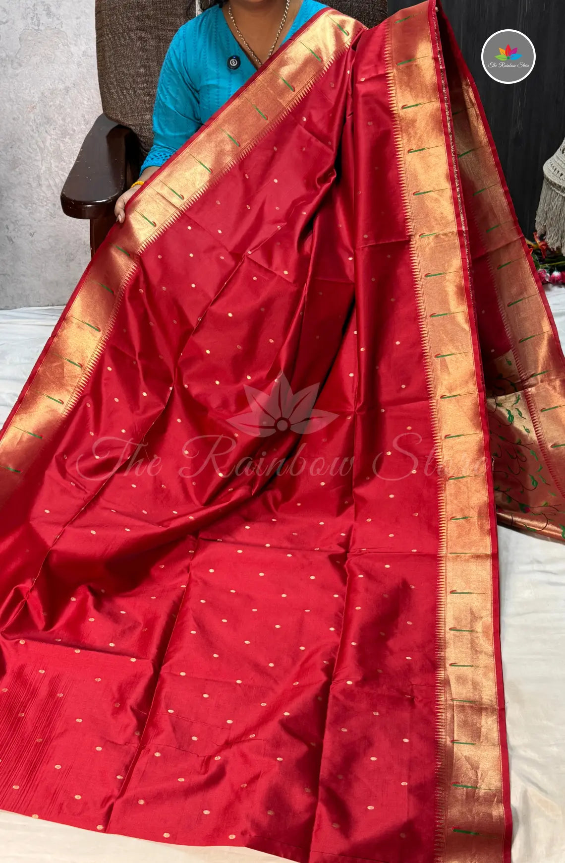 Pure Handloom Soft Silk - Red