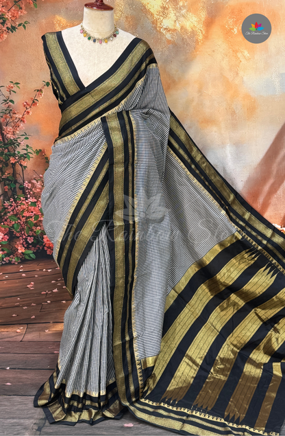 Narayanapeta Saree - Black & White