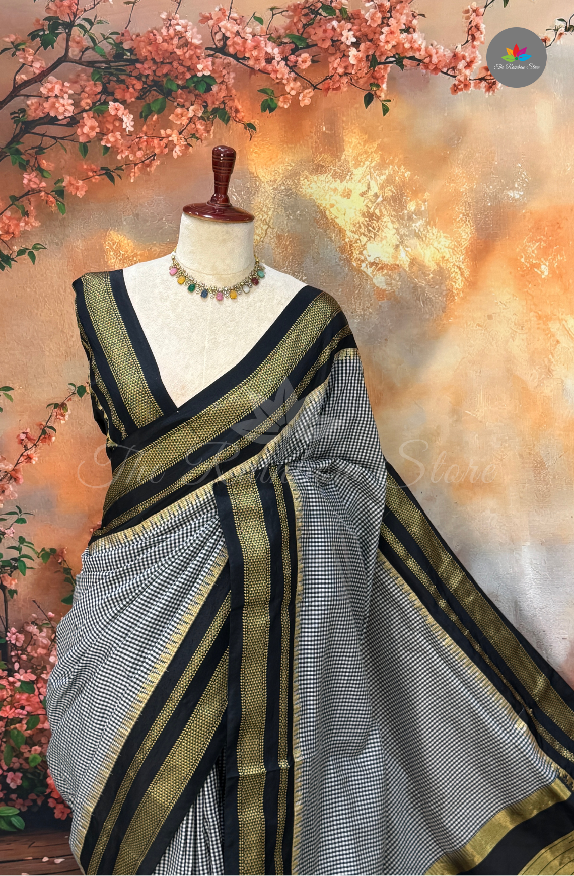 Narayanapeta Saree - Black & White