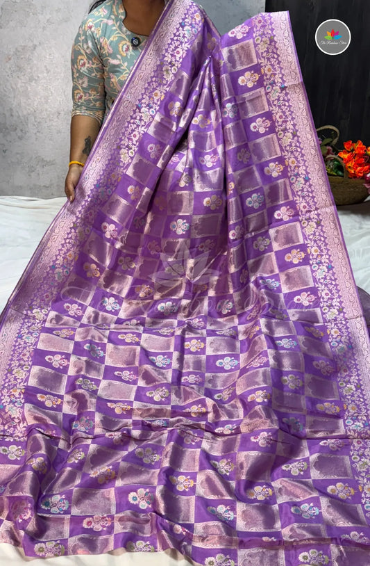Elegant Kota Tissue  Saree - Lavender