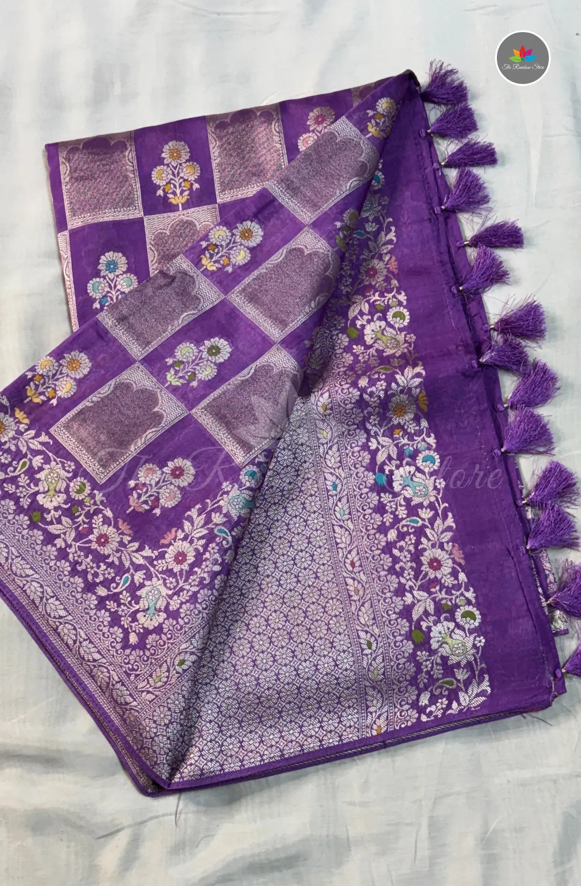 Elegant Kota Tissue  Saree - Lavender