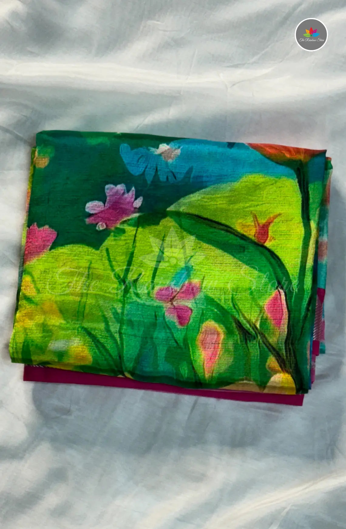 Premium Mangalagiri Pattu with Small Border - Multi Color