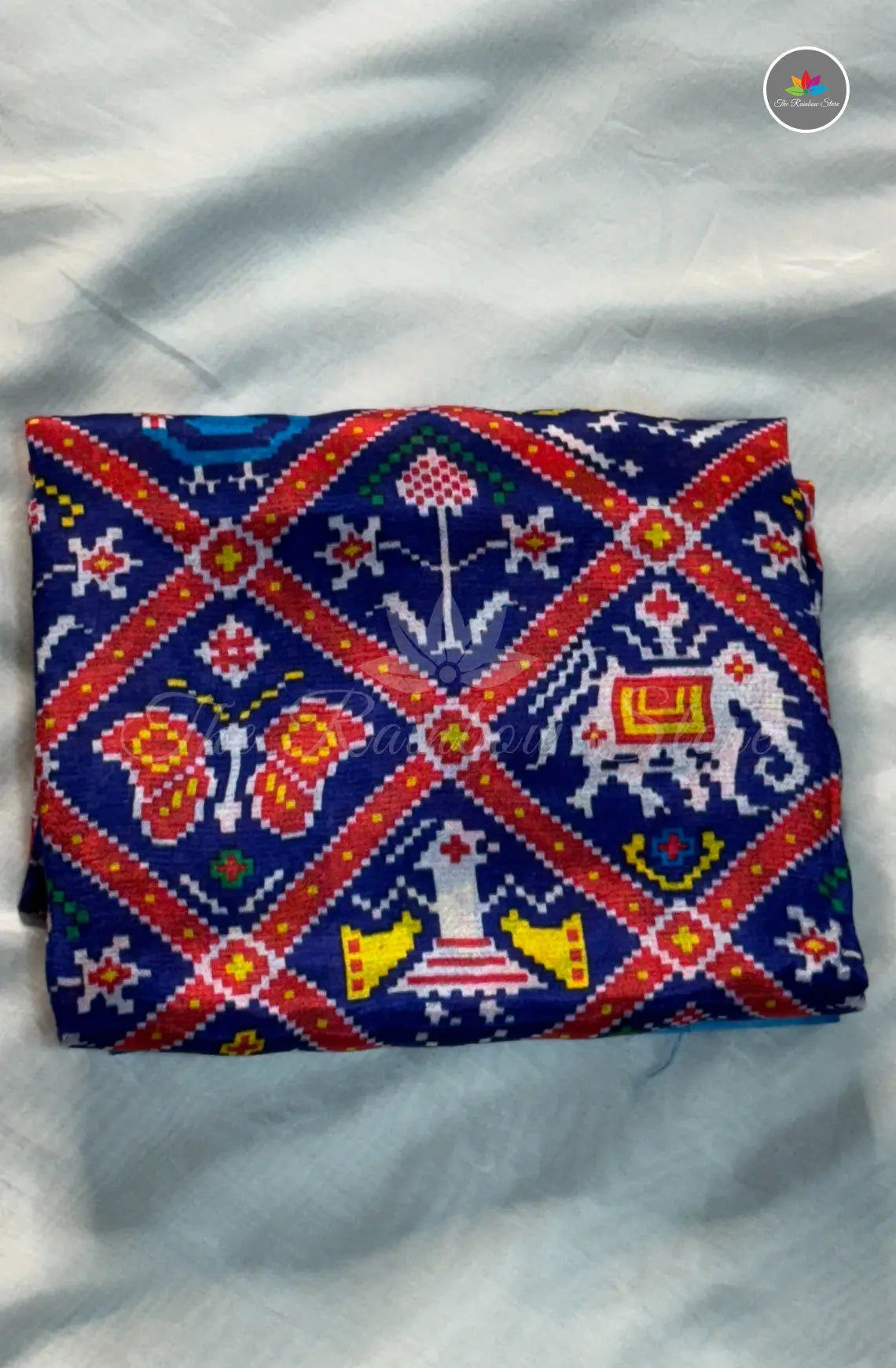 Premium Mangalagiri Pattu with Small Border - Royal Blue