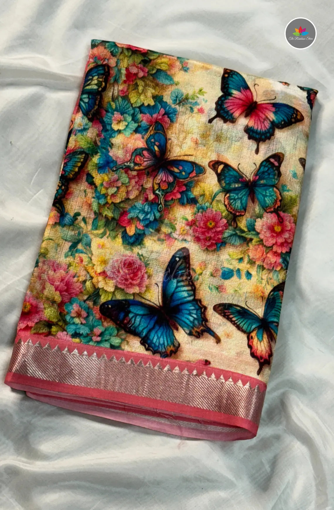 Premium Mangalagiri Pattu with Small Border - Sandal
