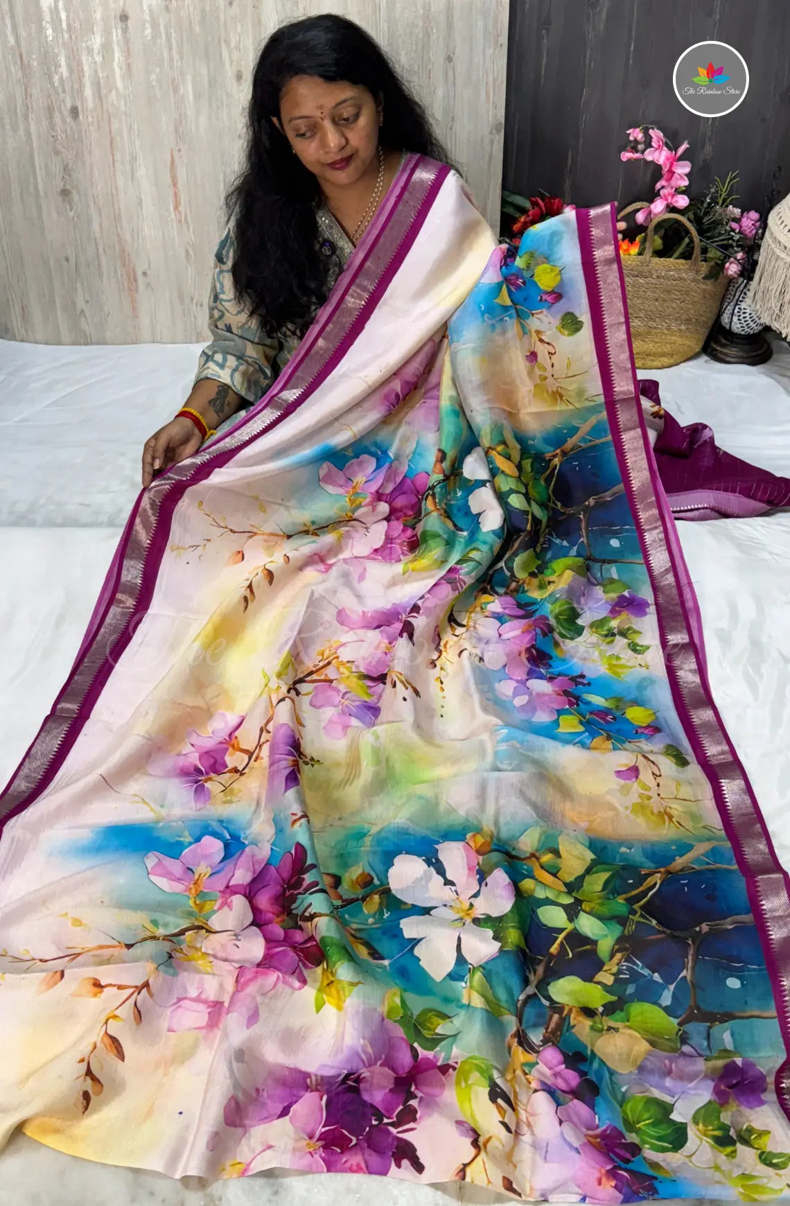 Mangalagiri Pattu Saree – Off White