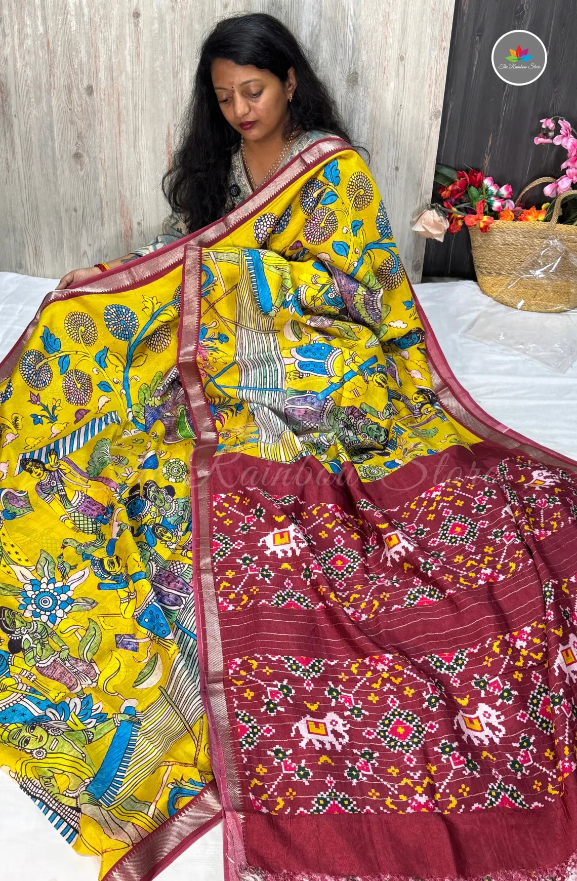 Mangalagiri Pattu Saree – Mustard Yellow