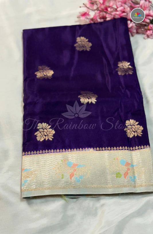 Premium Mango Pattu Saree - Royal Blue