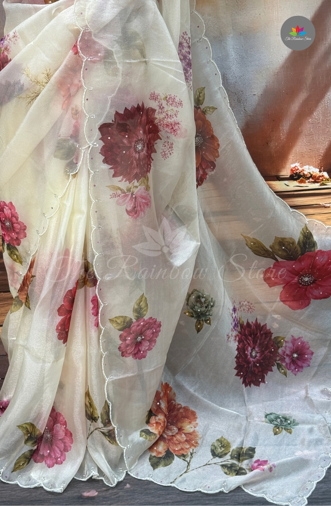 Organza Tissue Saree - Off White