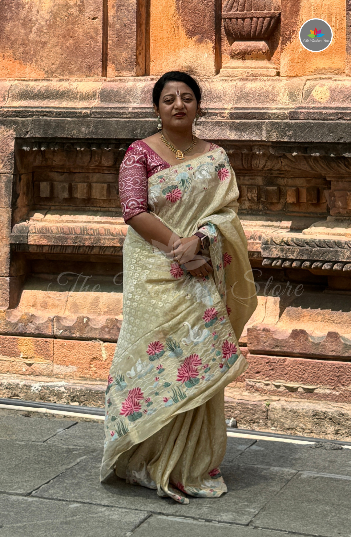 One Gram Brocade Tissue Saree - Tussar