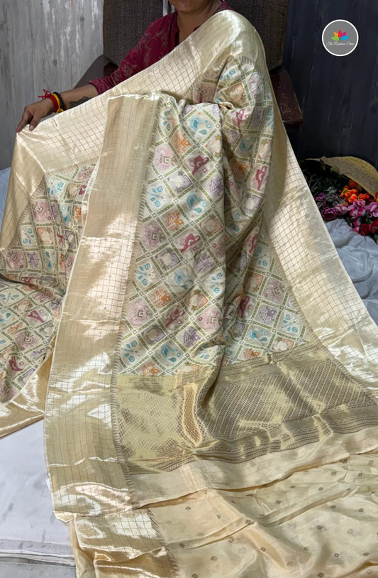 Pure Patola Saree - Cream