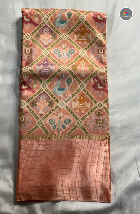 Pure Patola Saree - Peach