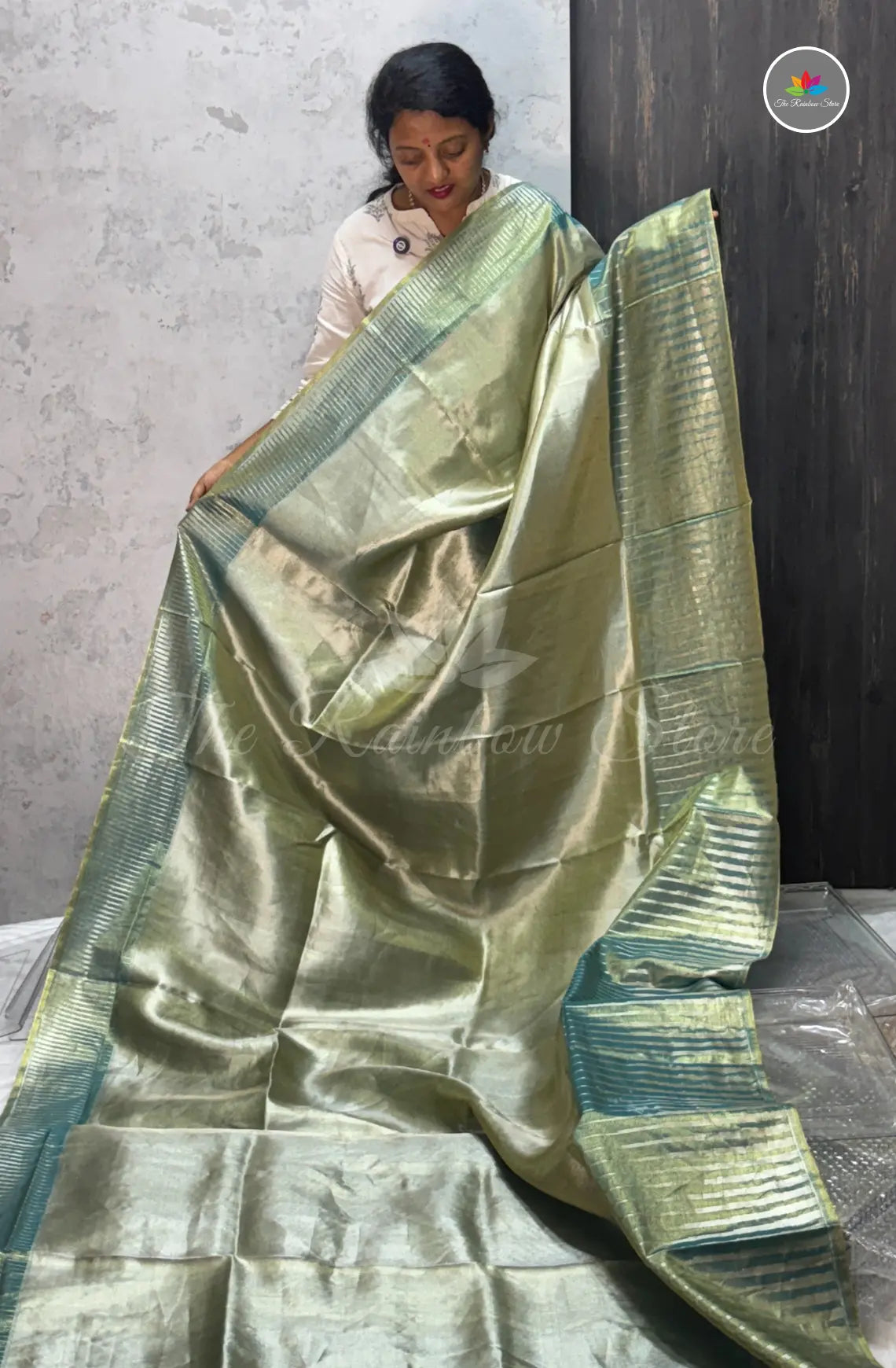 Premium Kanchi Tissue Pattu Saree - Blue