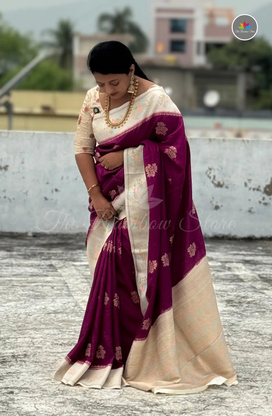 Premium Mango Pattu Saree - Maroon