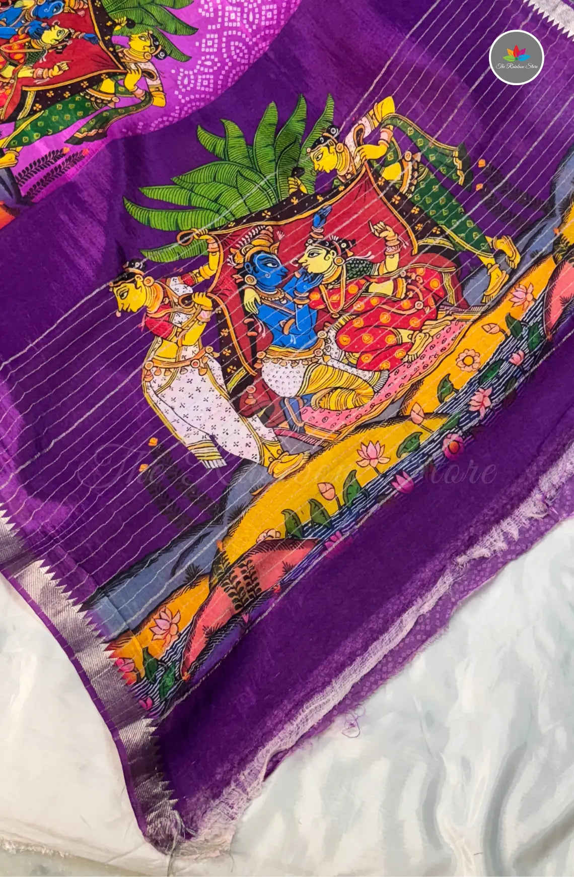 Premium Mangalagiri Pattu With Small Border - Lavender